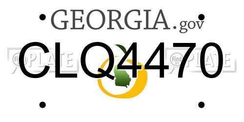 CLQ4470 Georgia License Plate
