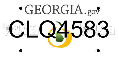 CLQ4583 Georgia License Plate