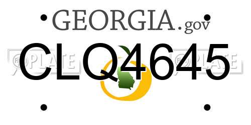 CLQ4645 Georgia License Plate