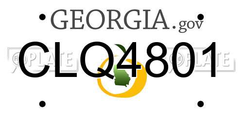 CLQ4801 Georgia License Plate