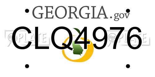 CLQ4976 Georgia License Plate