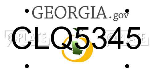 CLQ5345 Georgia License Plate