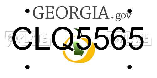 CLQ5565 Georgia License Plate