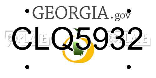 CLQ5932 Georgia License Plate