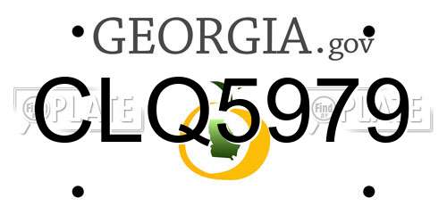 CLQ5979 Georgia License Plate
