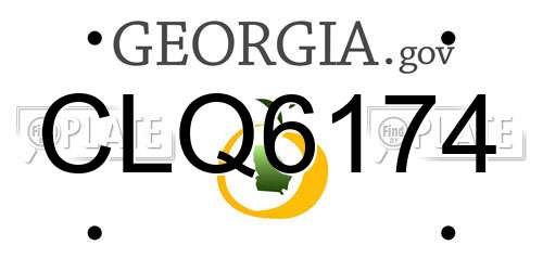 CLQ6174 Georgia License Plate