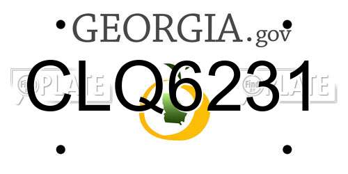 CLQ6231 Georgia License Plate
