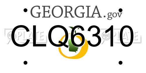 CLQ6310 Georgia License Plate