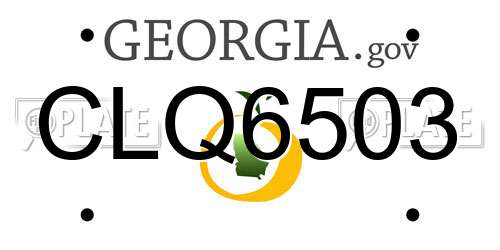 CLQ6503 Georgia License Plate