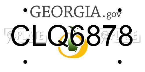 CLQ6878 Georgia License Plate
