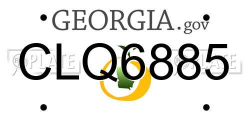 CLQ6885 Georgia License Plate