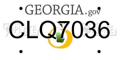 CLQ7036 Georgia License Plate