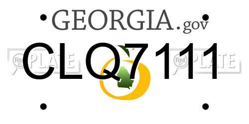 CLQ7111 Georgia License Plate