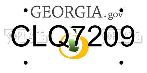 CLQ7209 Georgia License Plate