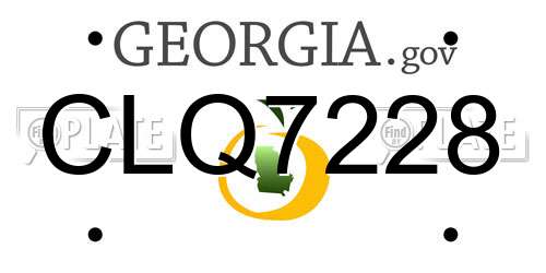 CLQ7228 Georgia License Plate