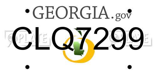 CLQ7299 Georgia License Plate