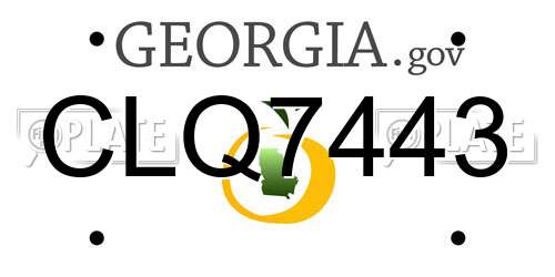CLQ7443 Georgia License Plate