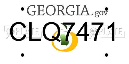 CLQ7471 Georgia License Plate