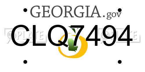 CLQ7494 Georgia License Plate