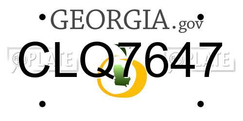 CLQ7647 Georgia License Plate