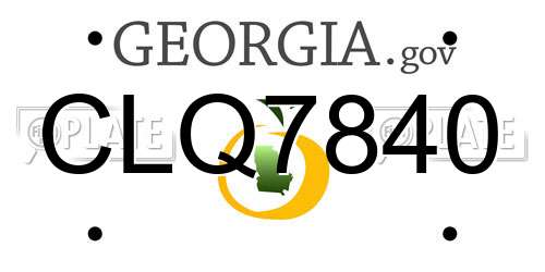 CLQ7840 Georgia License Plate