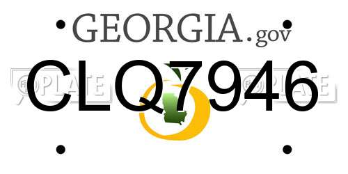 CLQ7946 Georgia License Plate