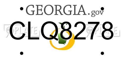CLQ8278 Georgia License Plate
