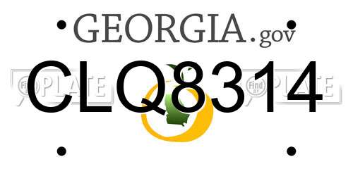 CLQ8314 Georgia License Plate