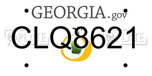 CLQ8621 Georgia License Plate