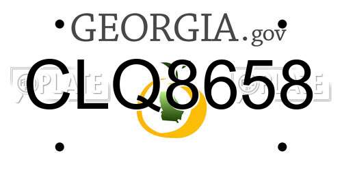CLQ8658 Georgia License Plate