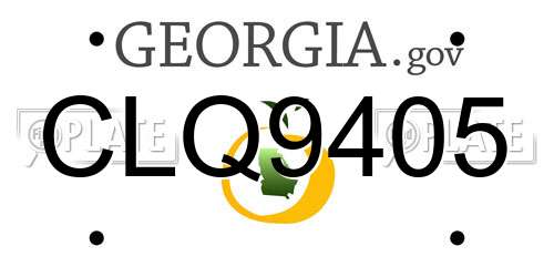 CLQ9405 Georgia License Plate