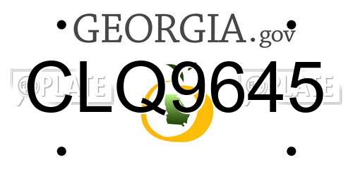 CLQ9645 Georgia License Plate