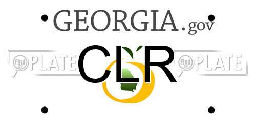 CLR Georgia License Plate