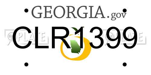 CLR1399 Georgia License Plate