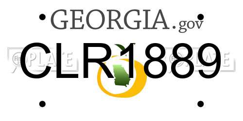 CLR1889 Georgia License Plate