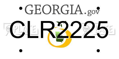 CLR2225 Georgia License Plate