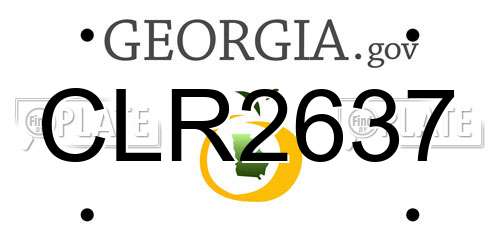 CLR2637 Georgia License Plate