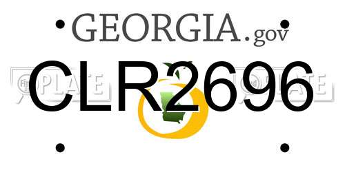 CLR2696 Georgia License Plate