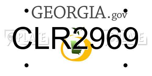 CLR2969 Georgia License Plate