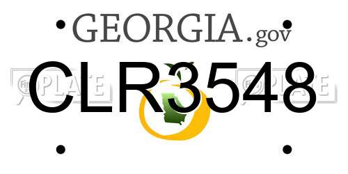CLR3548 Georgia License Plate