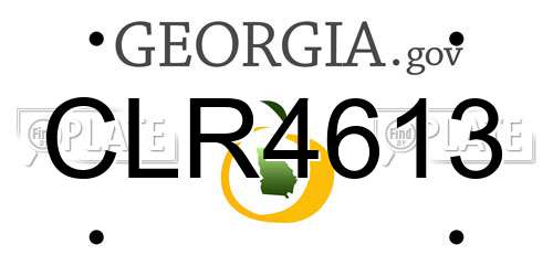CLR4613 Georgia License Plate