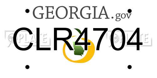 CLR4704 Georgia License Plate