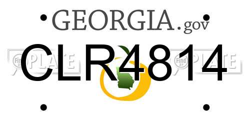CLR4814 Georgia License Plate