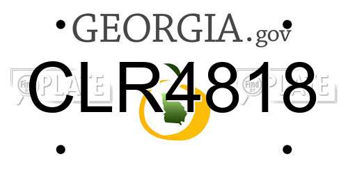 CLR4818 Georgia License Plate