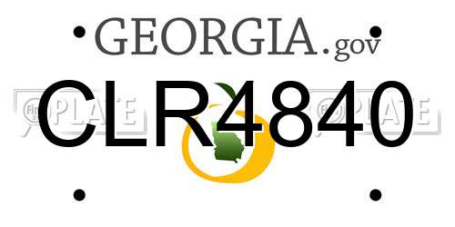 CLR4840 Georgia License Plate