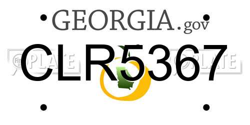 CLR5367 Georgia License Plate
