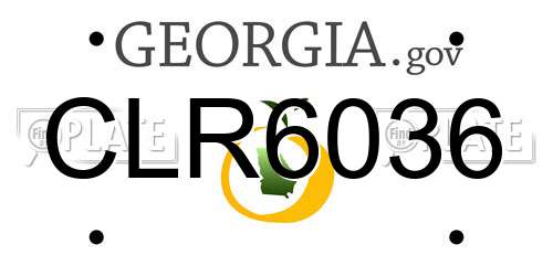 CLR6036 Georgia License Plate
