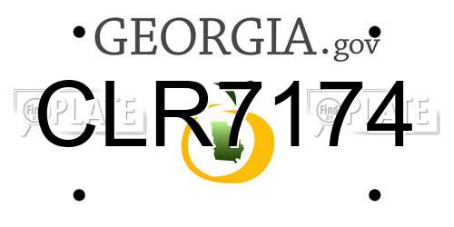 CLR7174 Georgia License Plate