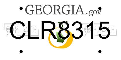 CLR8315 Georgia License Plate