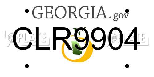 CLR9904 Georgia License Plate